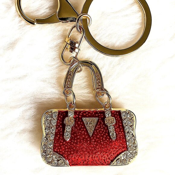 Sparkling Rhinestone Mini Handbag Keychain Purse Charm for Womens Bag or keys - Picture 7 of 9